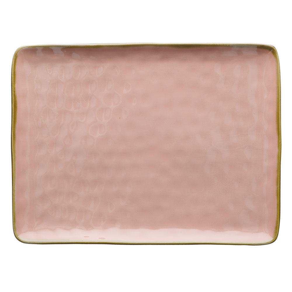 CONCERTO (Pink) ROSA ANTICO Rectangular Tray Ø 36 cm; W 26 5 cm