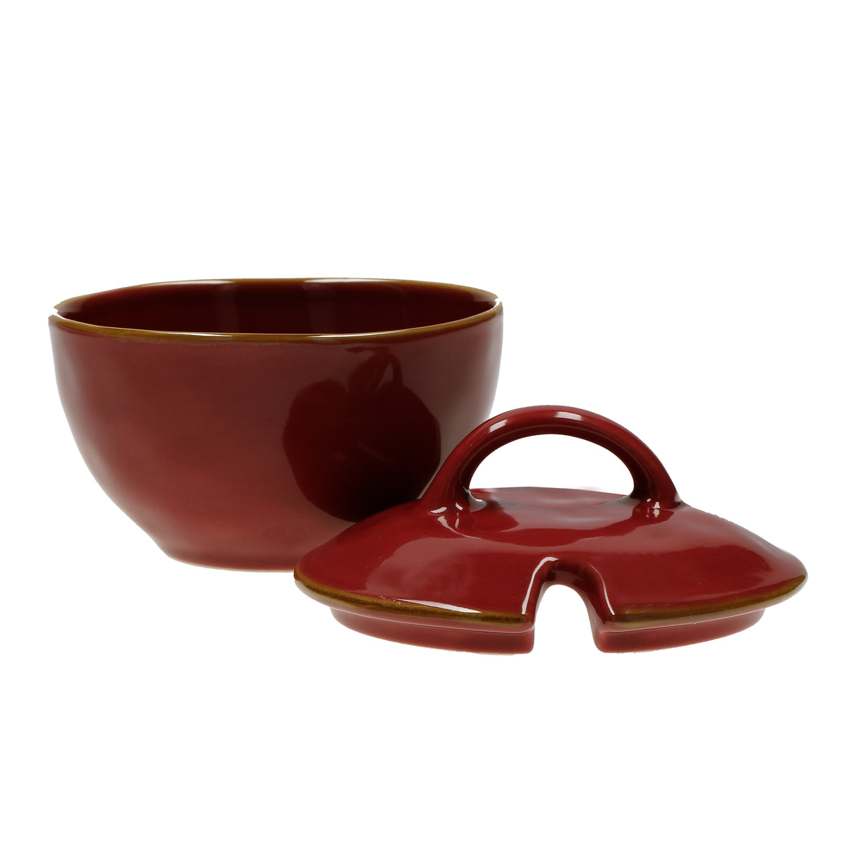 CONCERTO (Red) ROSSO MALAGA Sugar Bowl with lid Cap. 250 cc; Ø 11 cm
