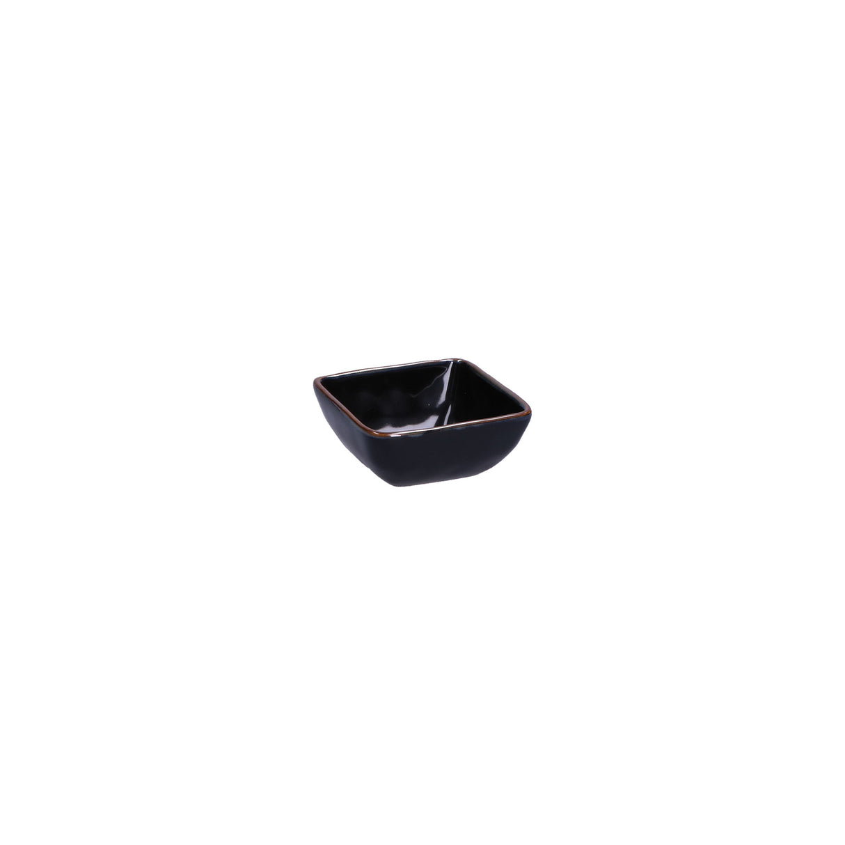 CONCERTO (Black) NERO Square Tiny Bowl 8 Cm