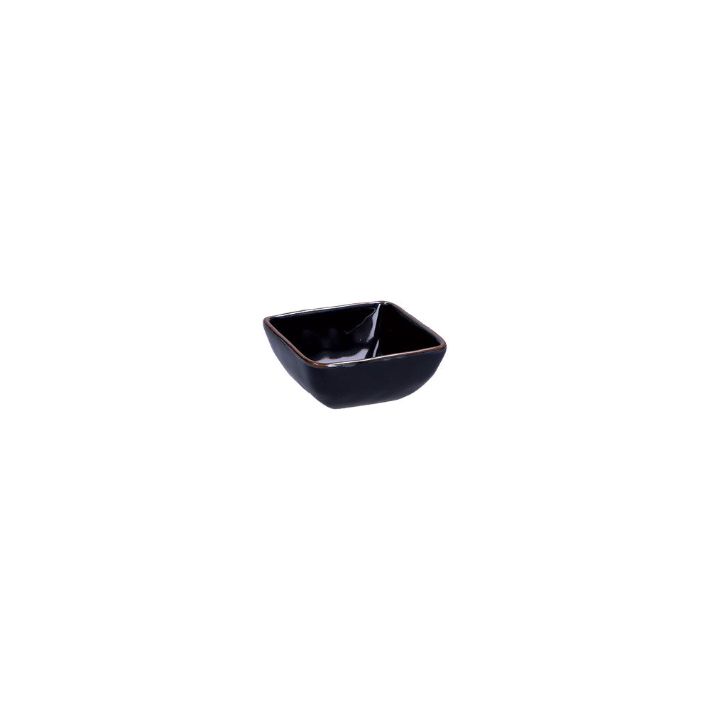 CONCERTO (Black) NERO Square Tiny Bowl 8 Cm