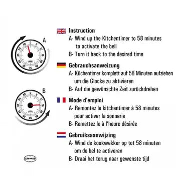 Cabanaz KITCHEN TIMER RETRO Blue