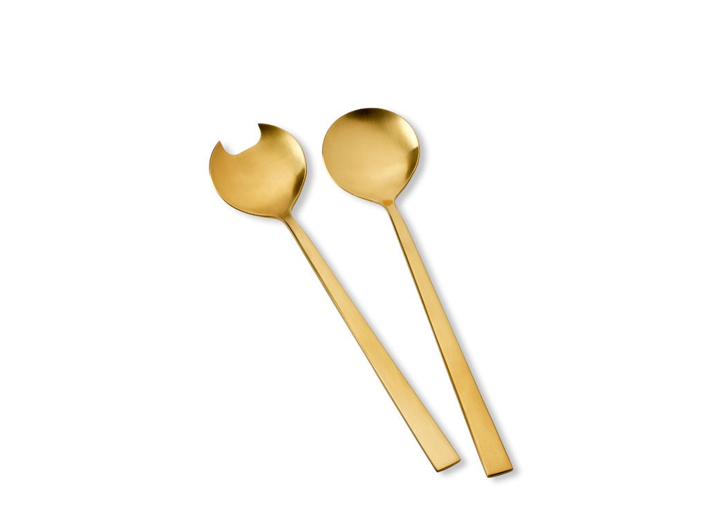 Salad servers Brass matte finish