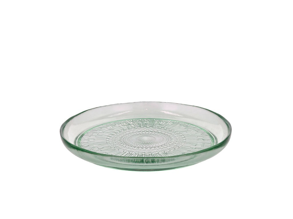 Glass Plate Kusintha 25cm Green
