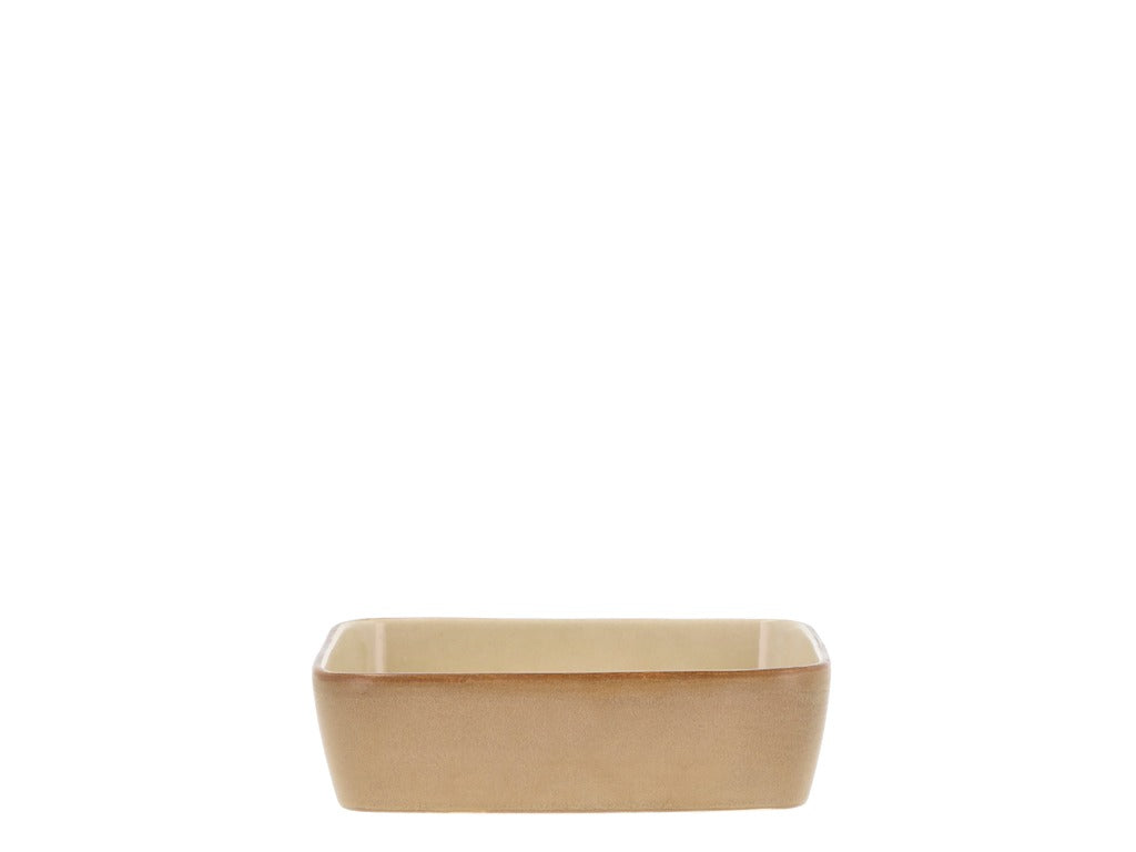Dish rectangular 19 x 14 cm Wood/Sand Stoneware