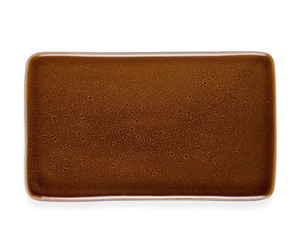 Side Plate 22x12 8cm Amber