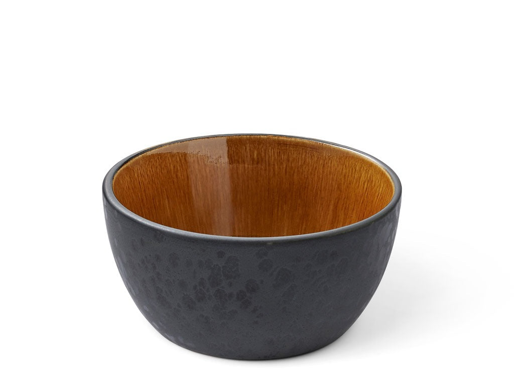 Bowl 14cm Black/Amber BITZ