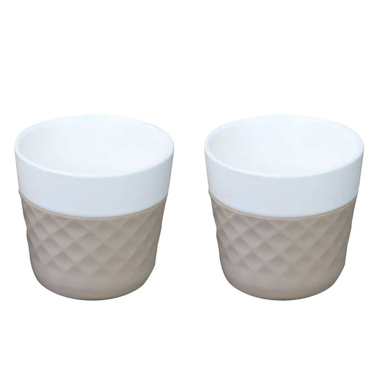 Lola 2 porcelaine coffee cups - taupe