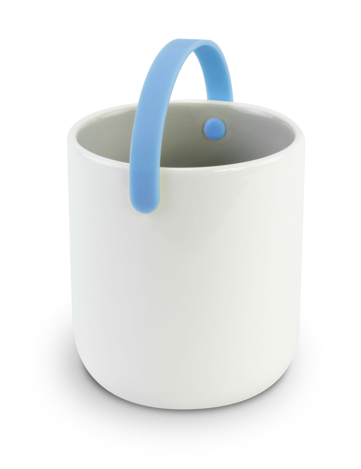 Promenade - Pack 2 Ceramic mugs diam 8 cm with handle - blue + receipe book