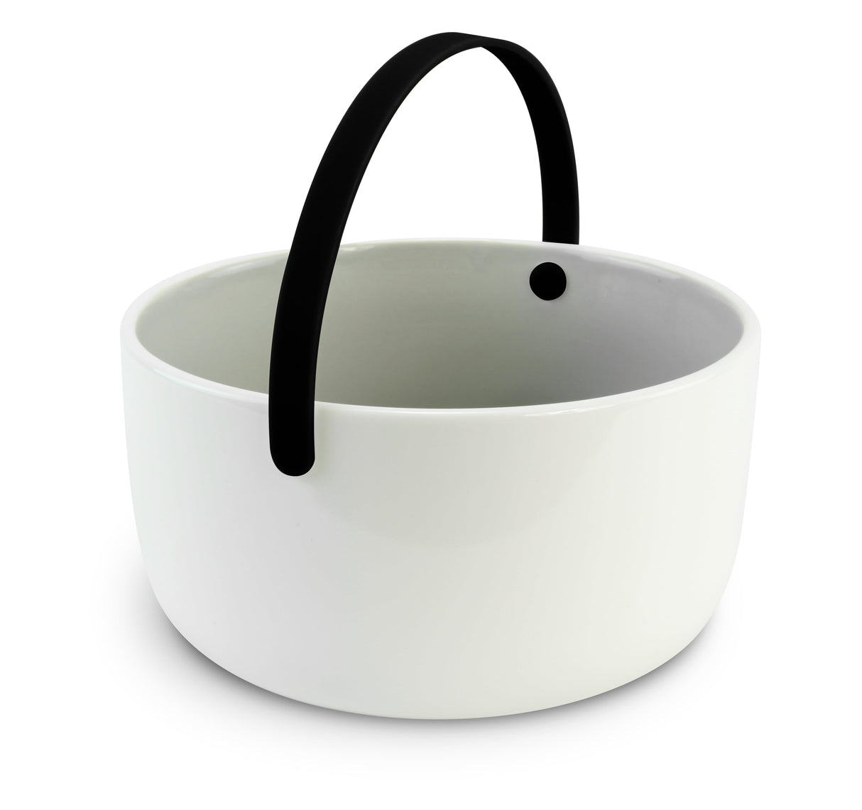 Promenade - Ceramic bowl diam 15 cm with handle - black