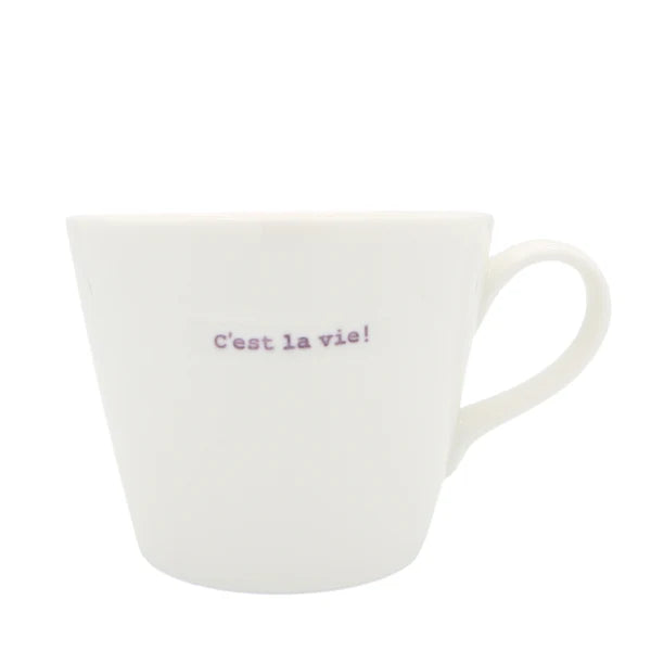 Bucket Mug Medium - 350ml - C'est la vie! (lilac)