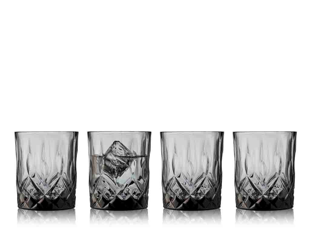 Whisky glass Sorrento 32 cl 4 pcs Smoke