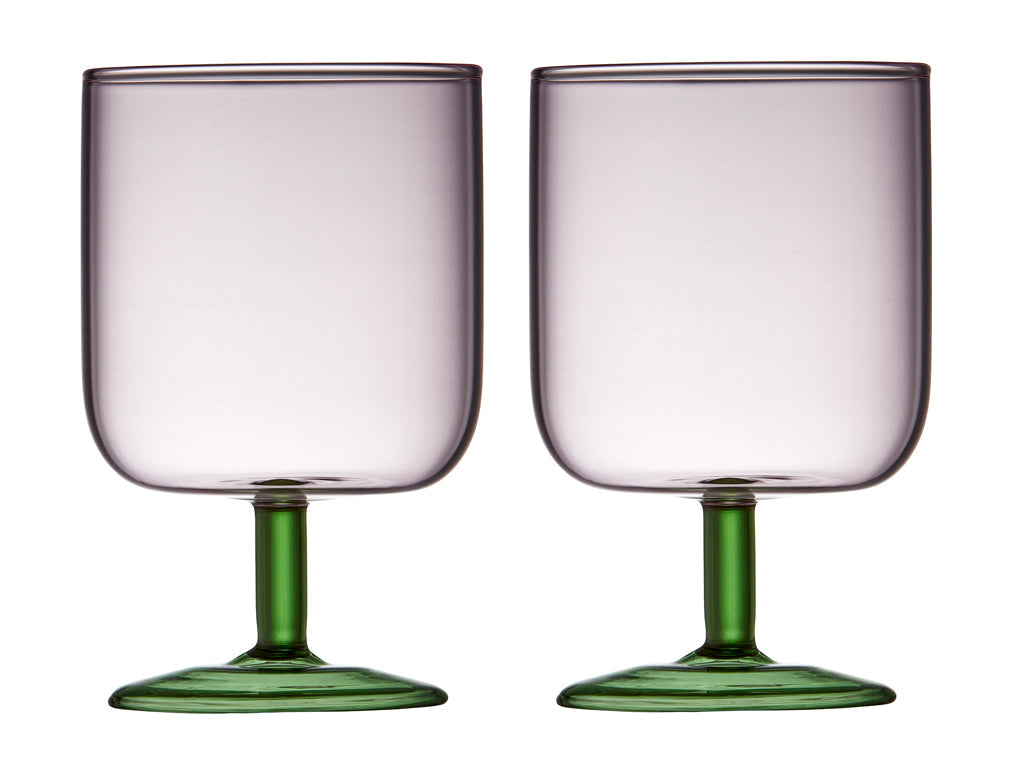 Wine glass Torino 30 cl 2 pcs Pink/Green