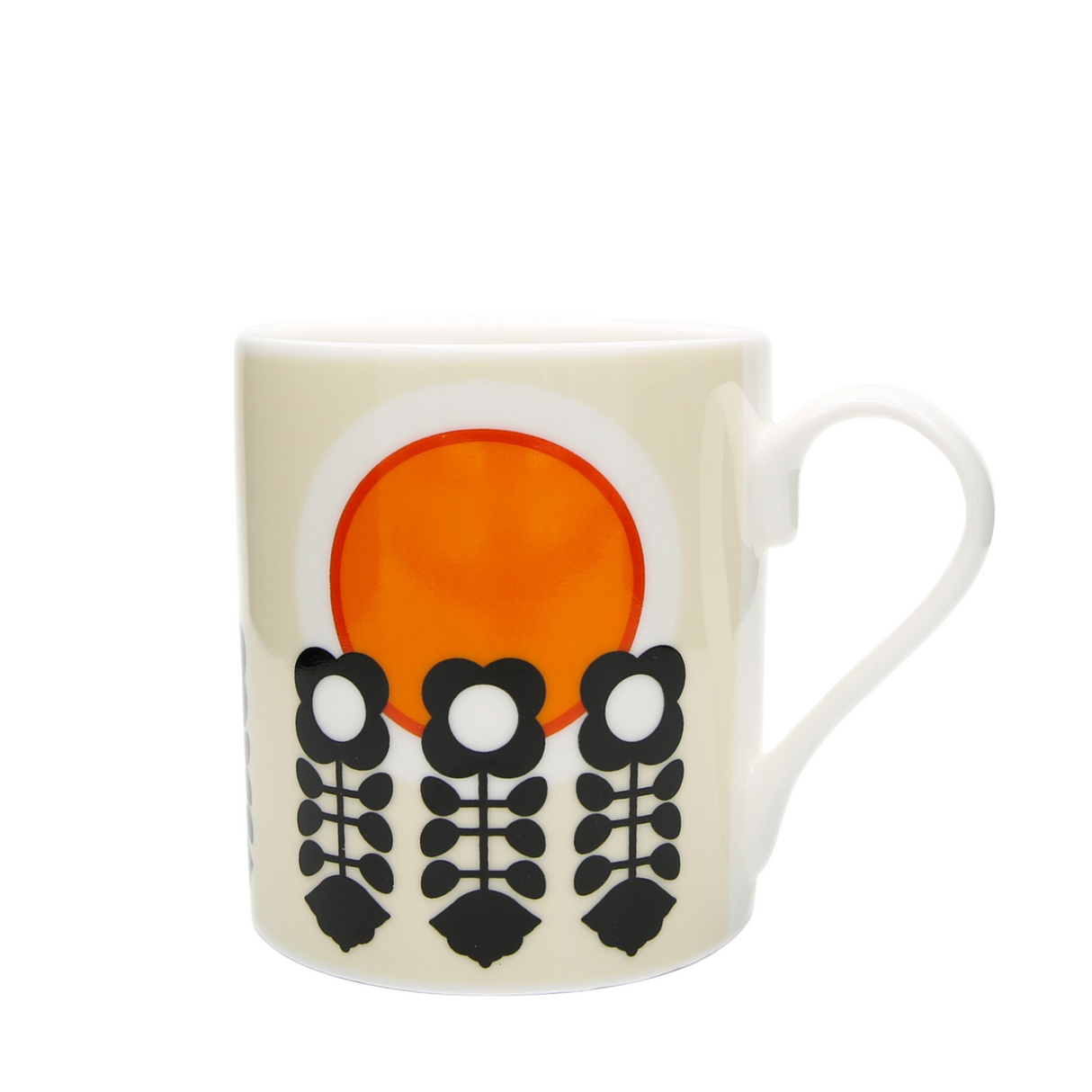 Frances Collett - Keith Brymer Jones Collaboration Range - Medium Ceramic Mug - Retro Sunflower - 275ml - Gift Boxed