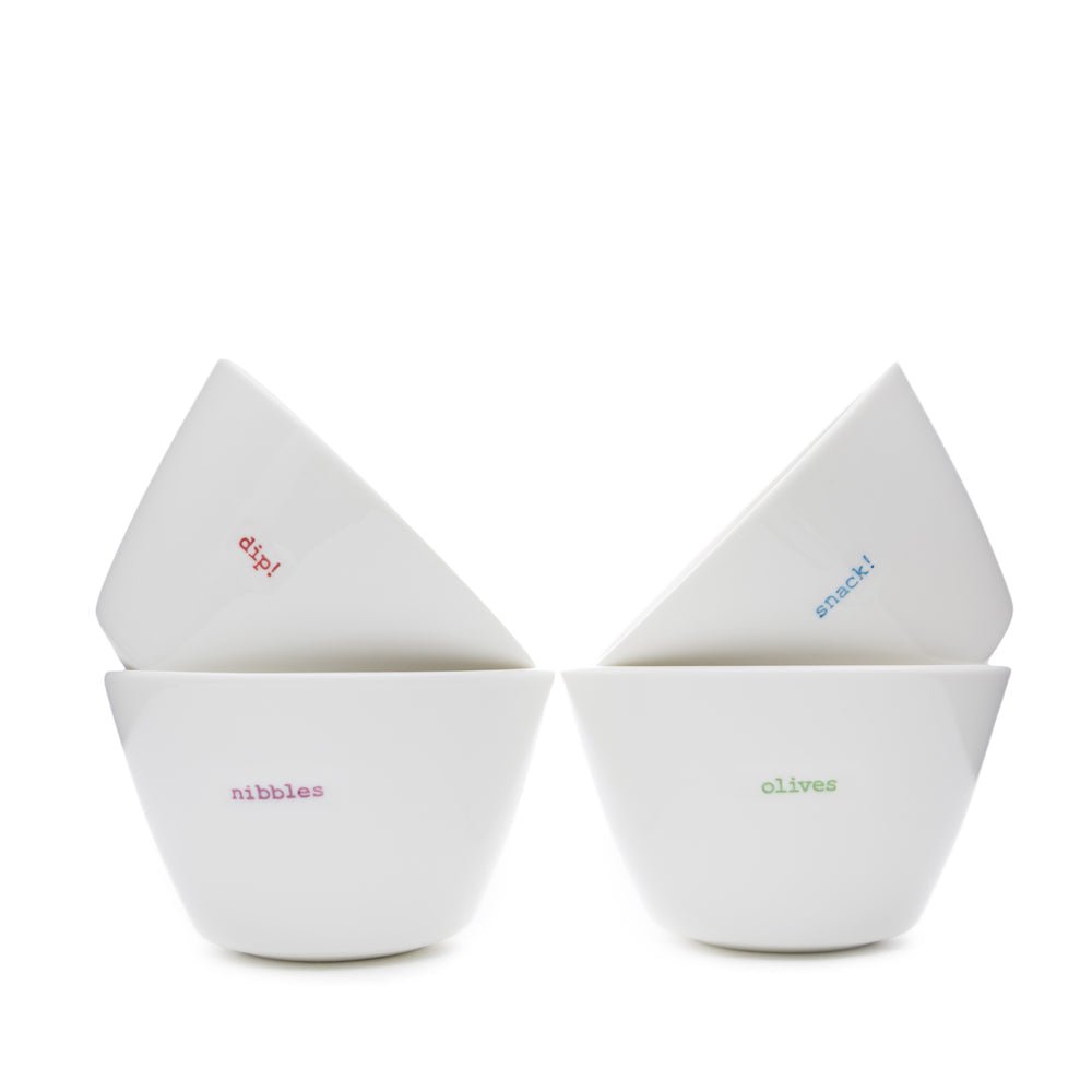 Keith Brymer Jones Snack Bowl Set of 4 - olives snack! nibbles dip!