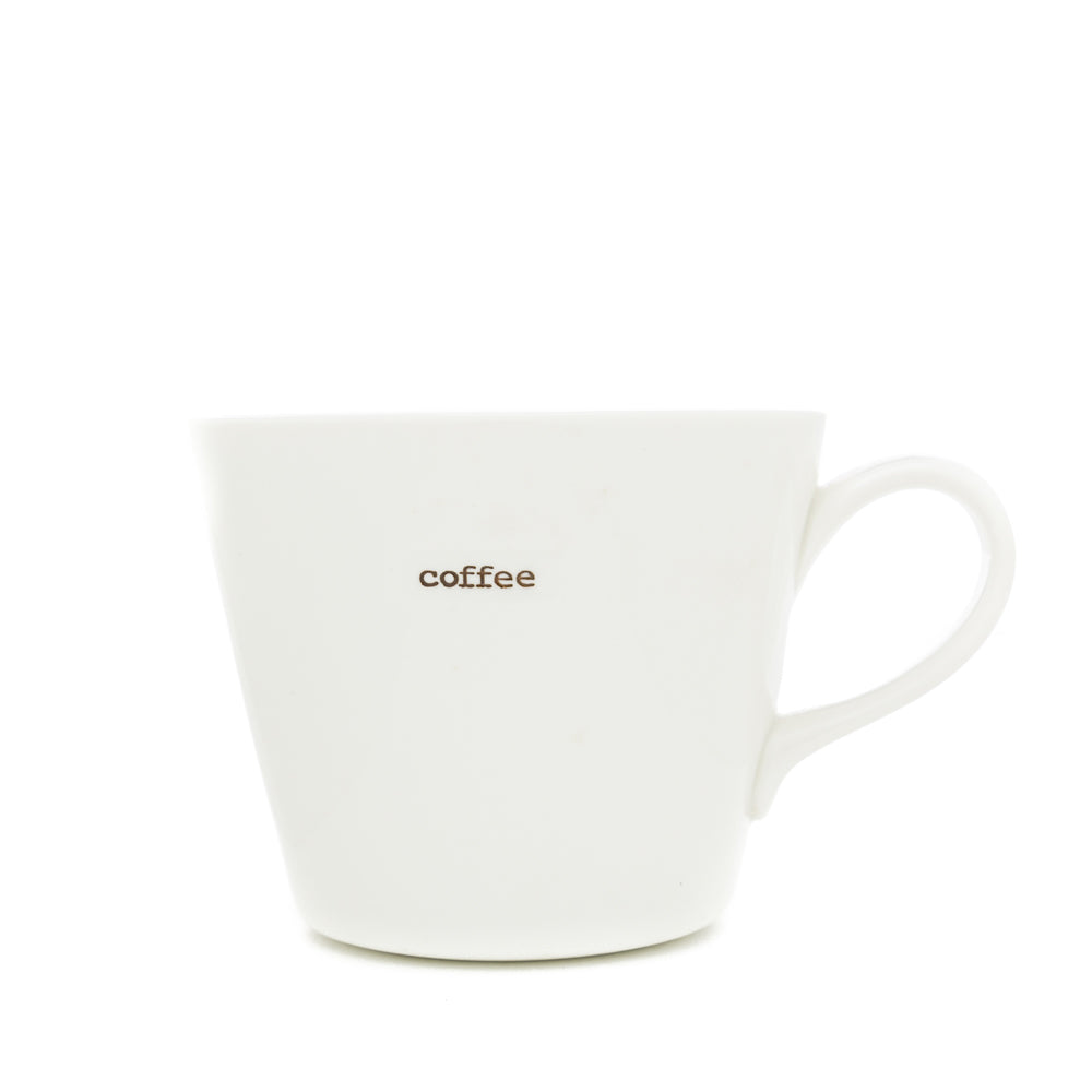 Keith Brymer Jones - Word Range - Standard Ceramic White Mug - coffee - 350ml - Gift Boxed
