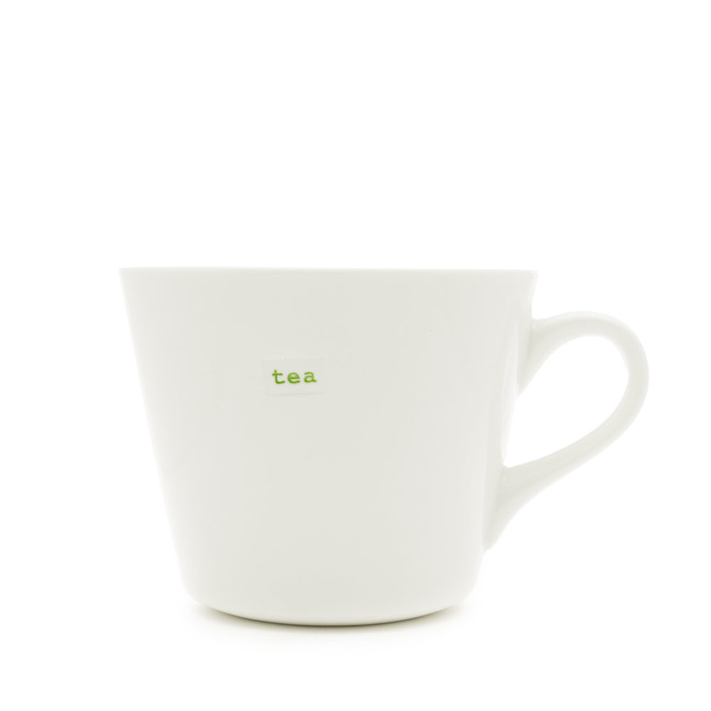 Keith Brymer Jones - Word Range - Standard Ceramic White Mug - tea - 350ml - Gift Boxed