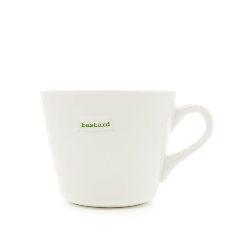 Keith Brymer Jones - Rude Word Range - Standard Ceramic White Mug - bastard - 350ml - Gift Boxed