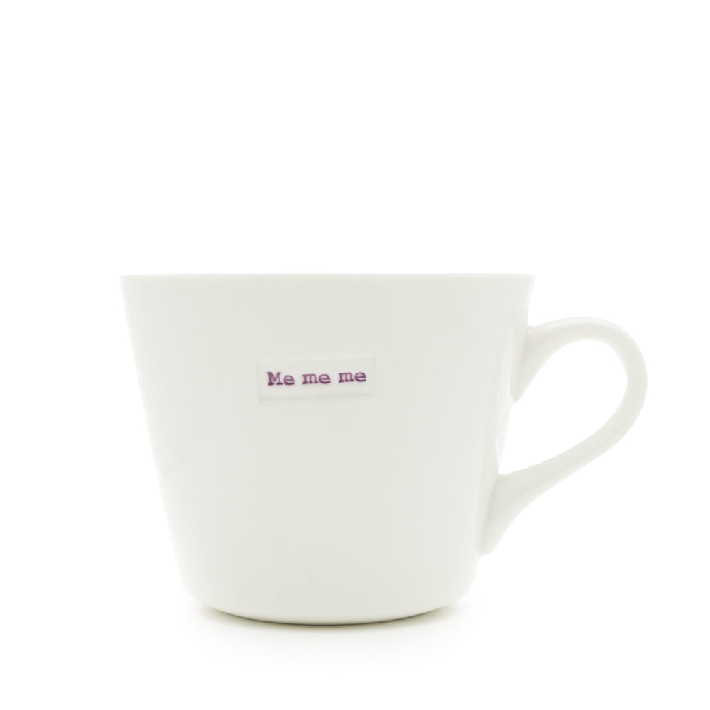 Keith Brymer Jones - Word Range - Standard Ceramic White Mug - me me me - 350ml - Gift Boxed