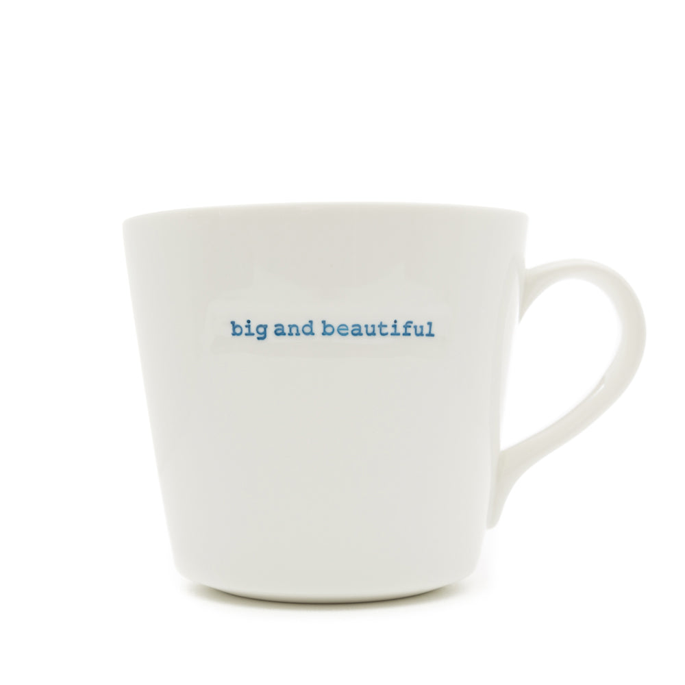 Keith Brymer Jones - Word Range - Large Ceramic White Mug - big and beautiful - 500ml - Gift Boxed