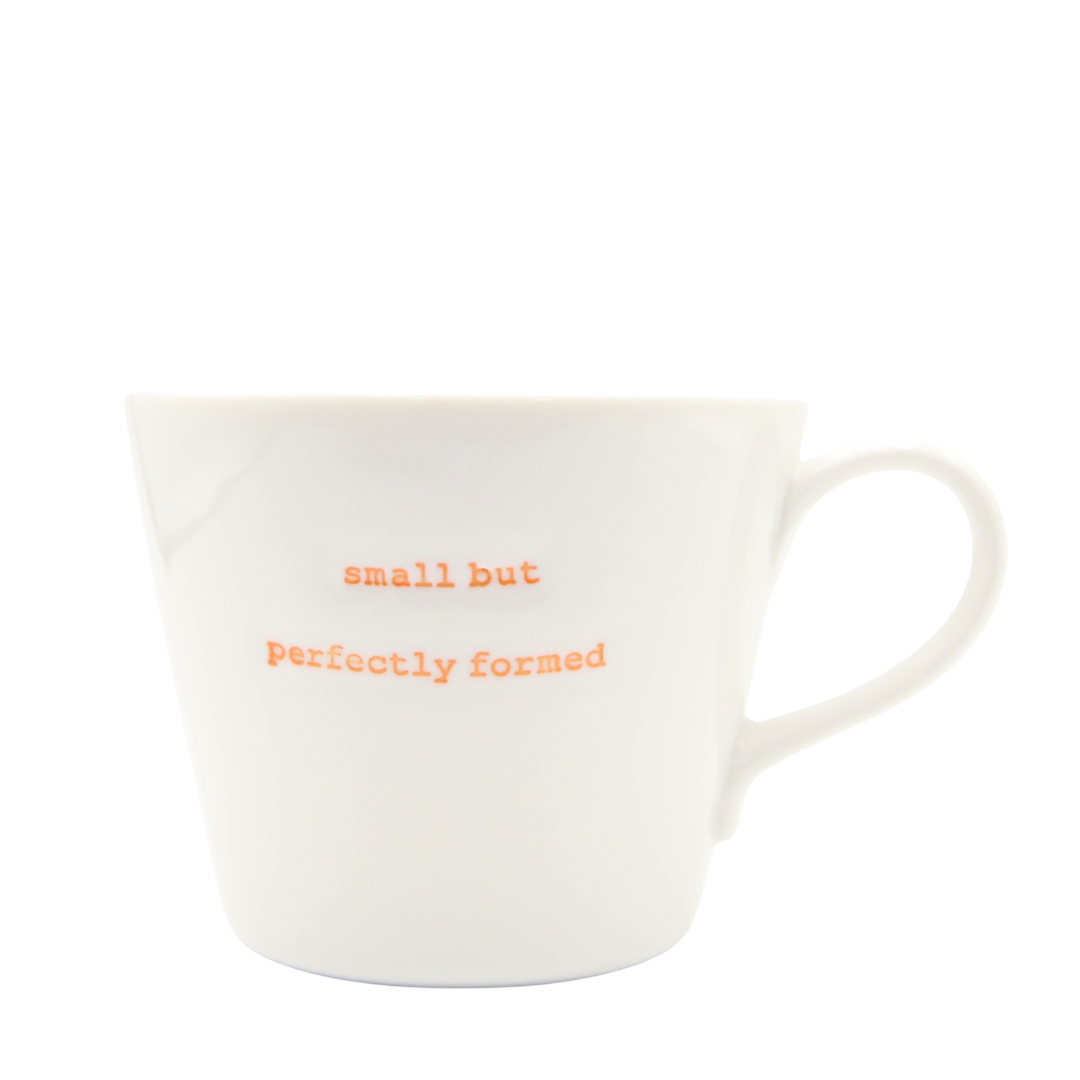 Keith Brymer Jones - Word Range - Small Ceramic White Mug - small but perfectly formed - 350ml - Gift Boxed