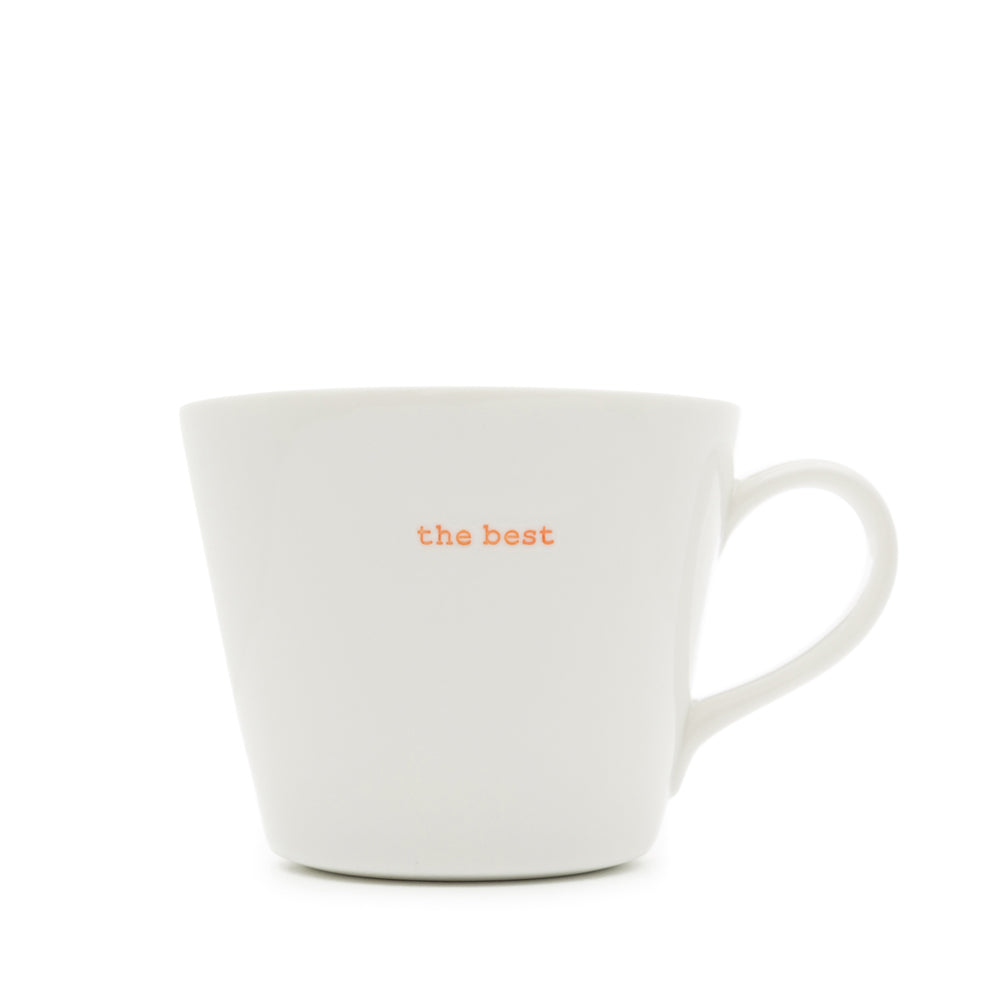 Keith Brymer Jones - Word Range - Standard Ceramic White Mug - best - 350ml - Gift Boxed
