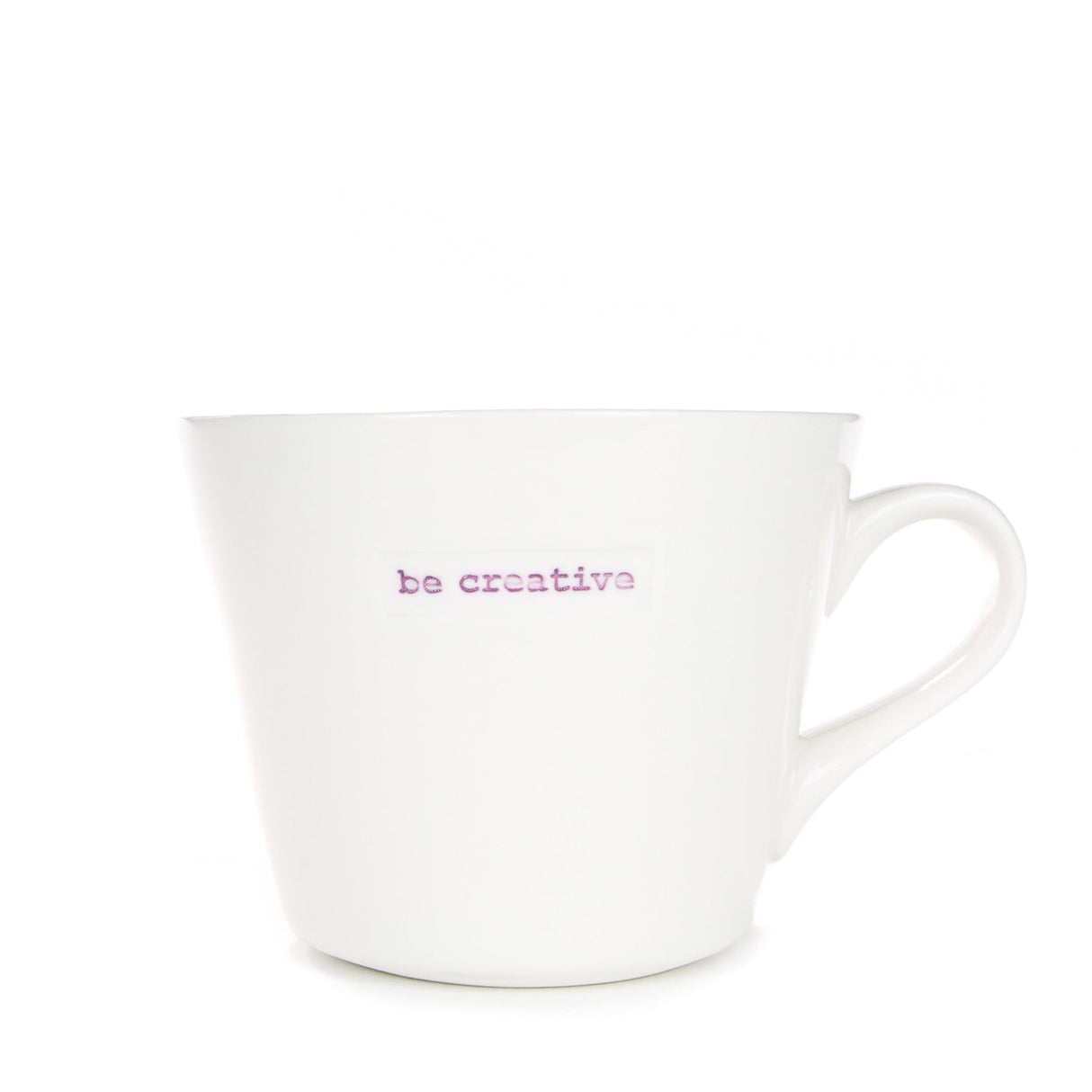 Keith Brymer Jones - Word Range - Standard Ceramic White Mug - be creative - 350ml - Gift Boxed