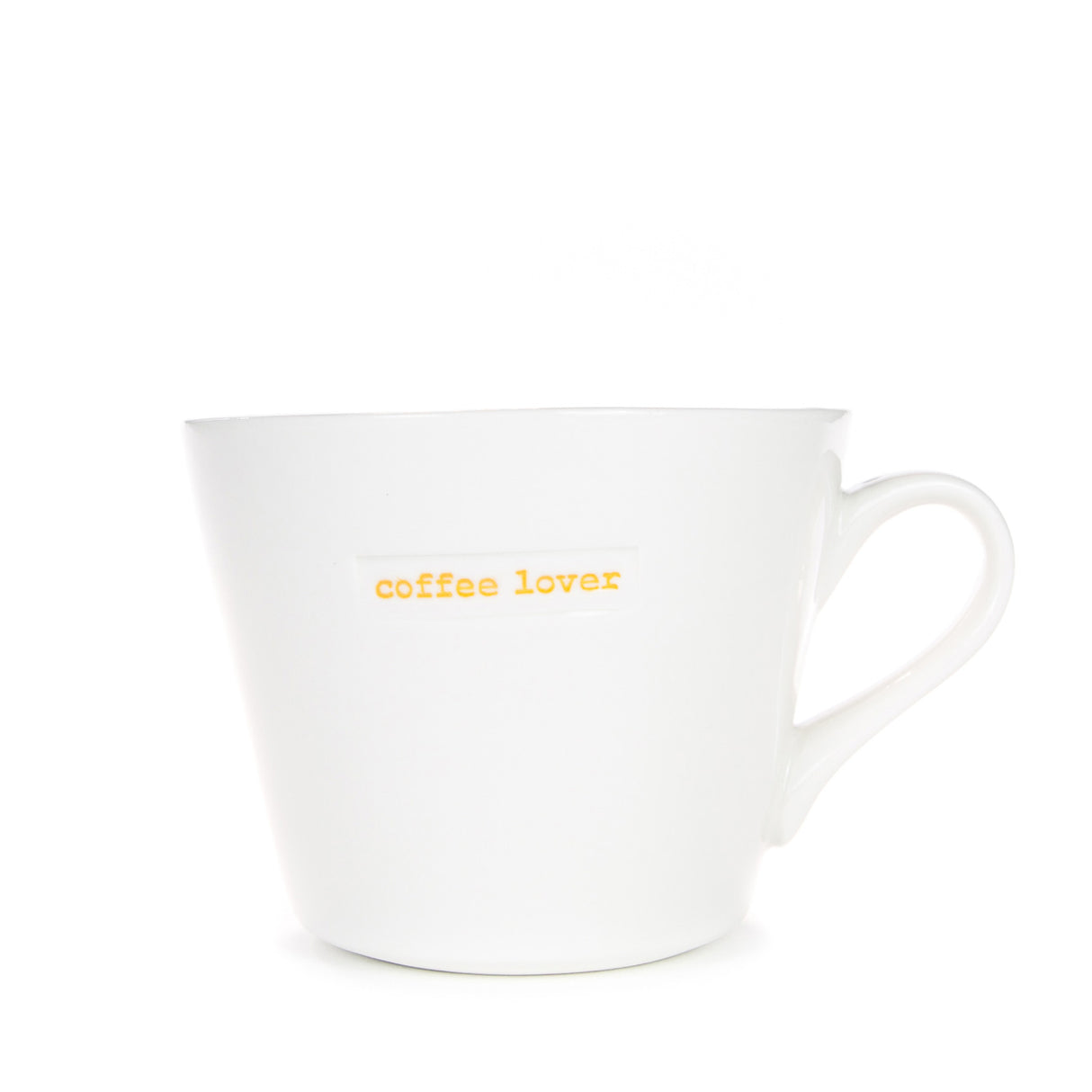 Keith Brymer Jones - Word Range - Standard Ceramic White Mug - coffee lover - 350ml - Gift Boxed
