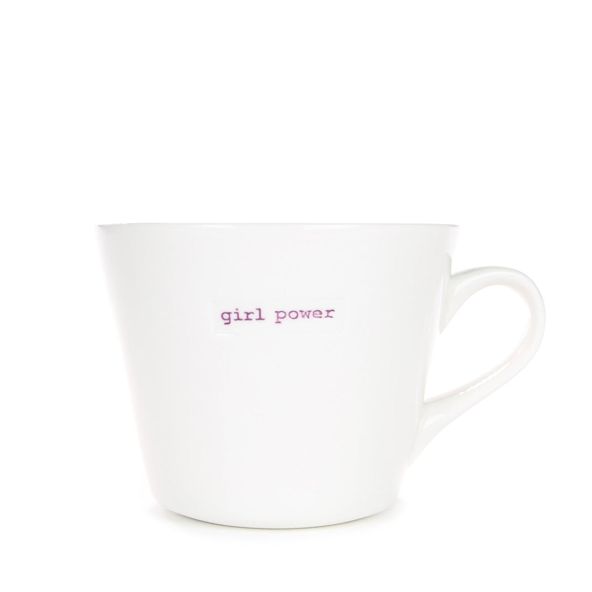 Keith Brymer Jones - Word Range - Standard Ceramic White Mug - girl power - 350ml - Gift Boxed