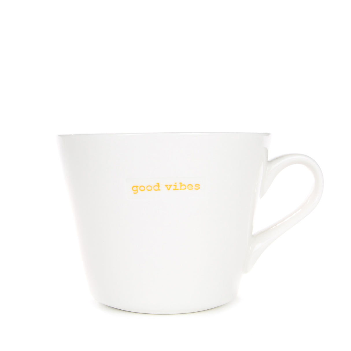 Keith Brymer Jones - Word Range - Standard Ceramic White Mug - good vibes - 350ml - Gift Boxed