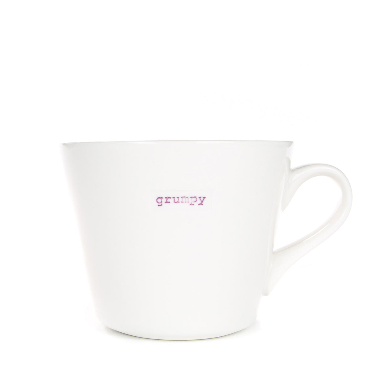 Keith Brymer Jones - Word Range - Standard Ceramic White Mug - grumpy - 350ml - Gift Boxed