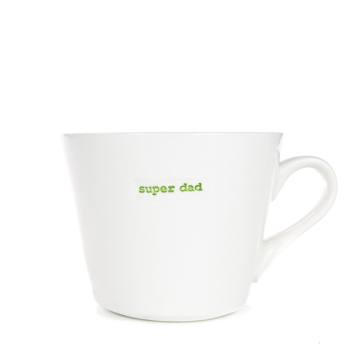 Keith Brymer Jones - Word Range - Standard Ceramic White Mug - super dad - 350ml - Gift Boxed