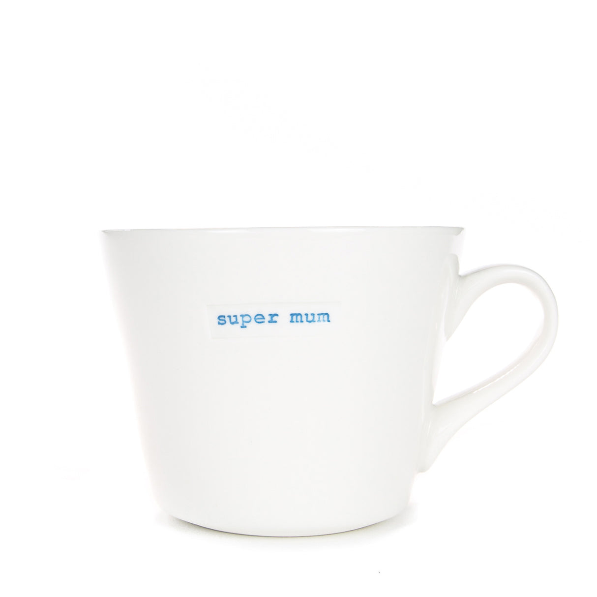 Keith Brymer Jones - Word Range - Standard Ceramic White Mug - super mum - 350ml - Gift Boxed