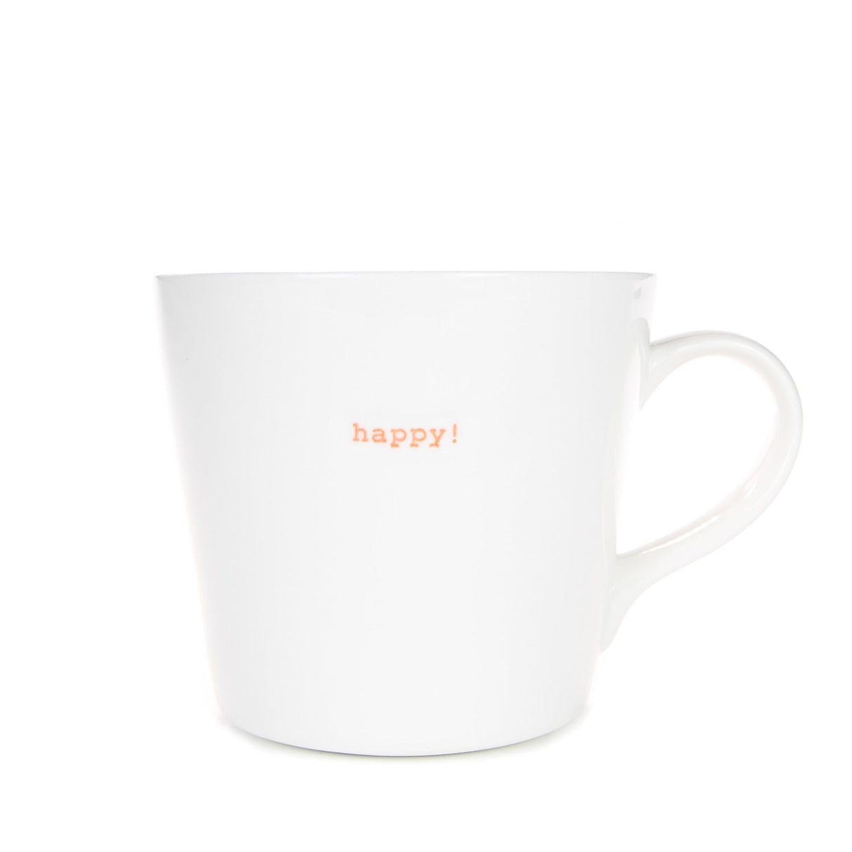 Bucket Mug Large - 500ml - Happy! (Orange)
