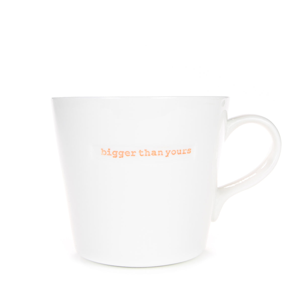 Keith Brymer Jones - Word Range - Large Ceramic White Mug - bigger than yours - 500ml - Gift Boxed