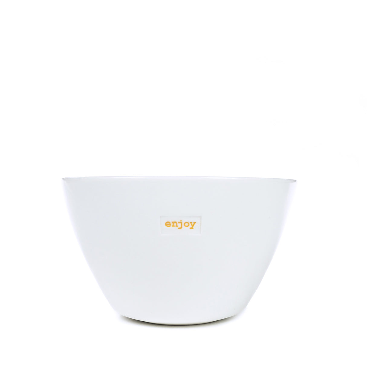 Keith Brymer Jones - Word Range - Medium Ceramic White Bowl - enjoy - 500ml - Gift Boxed