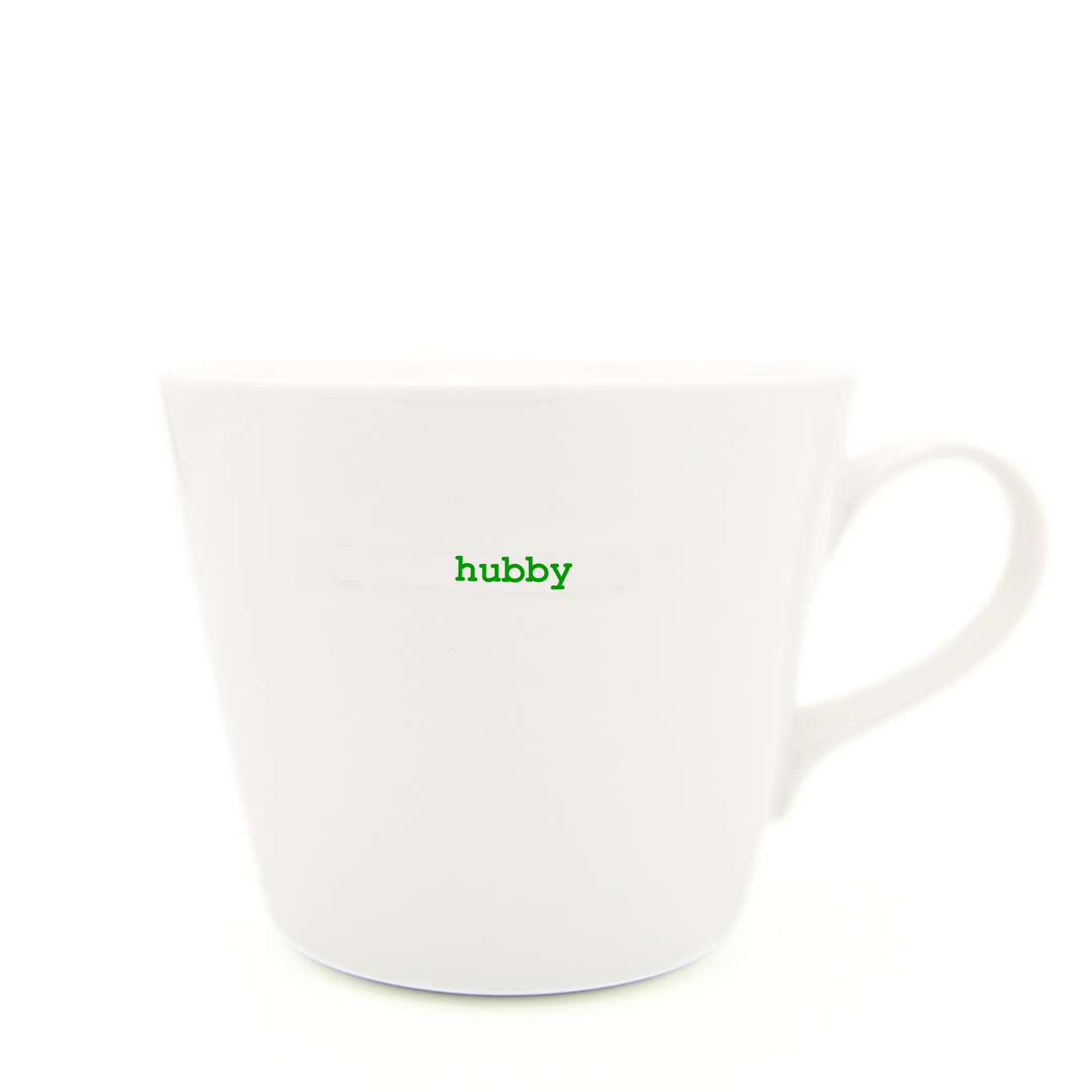 Keith Brymer Jones - Word Range - Standard Ceramic White Mug - hubby - 350ml - Gift Boxed