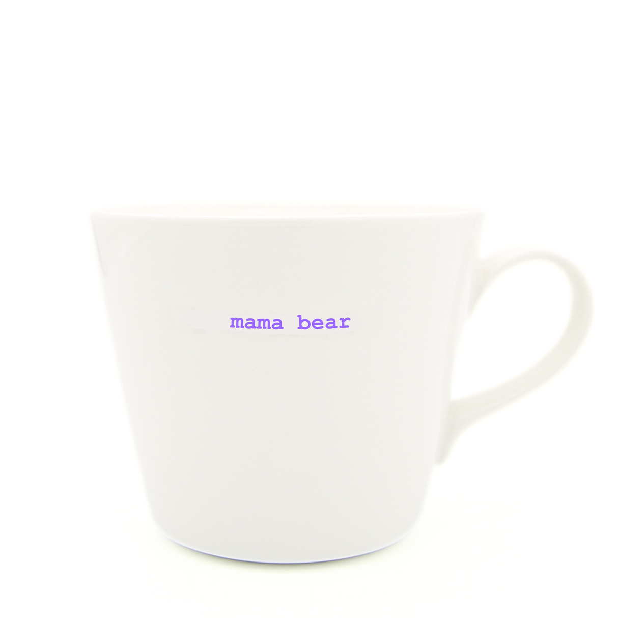 Keith Brymer Jones - Word Range - Standard Ceramic White Mug - mama bear - 350ml - Gift Boxed