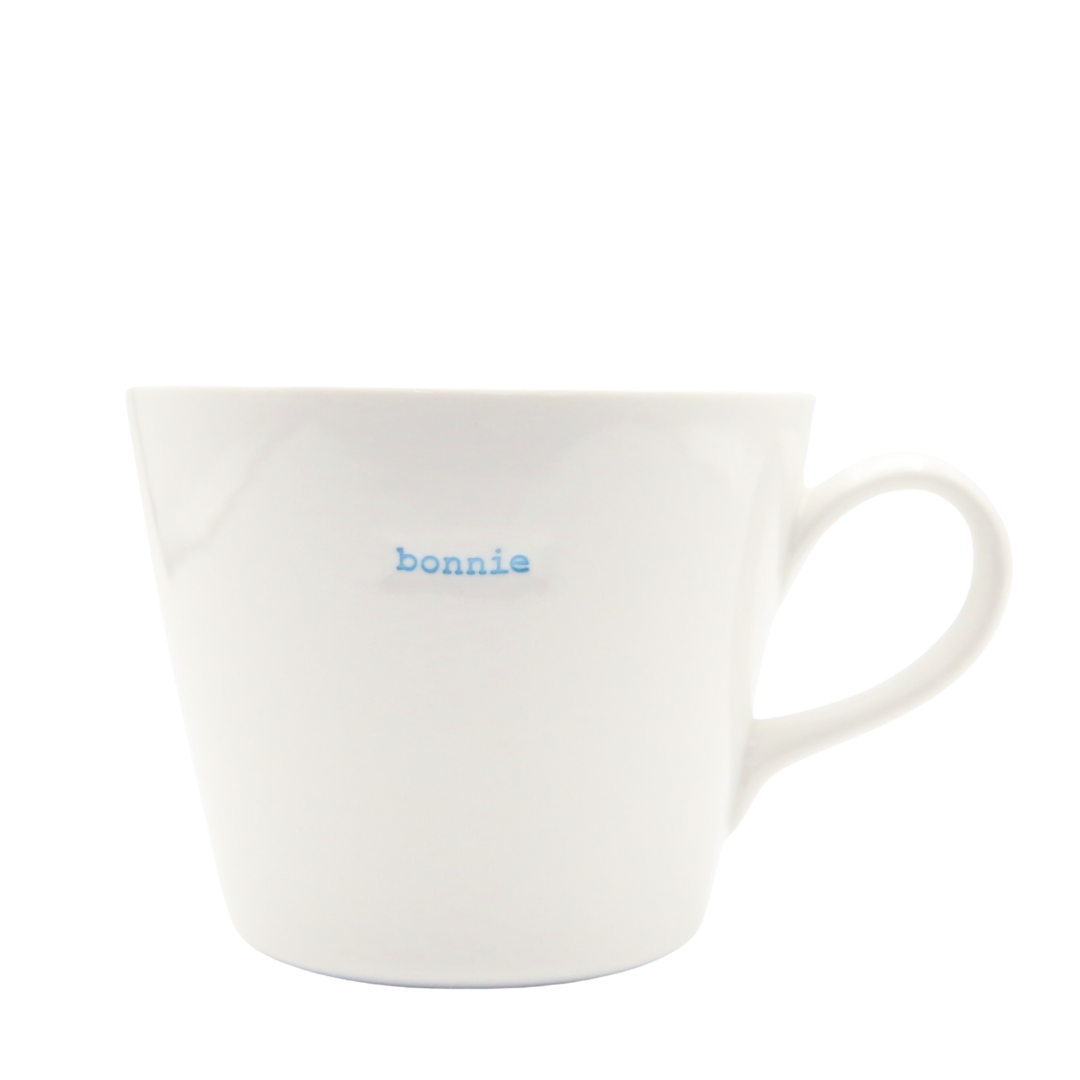 Keith Brymer Jones - Scottish Word Range - Standard Ceramic White Mug - bonnie - 350ml - Gift Boxed