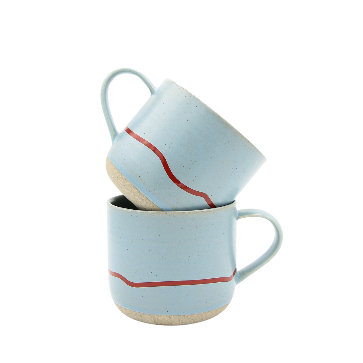 Keith Brymer Jones - Studio Range - Standard Ceramic White Mug - Clear Sky & Red - 350ml - Gift Boxed