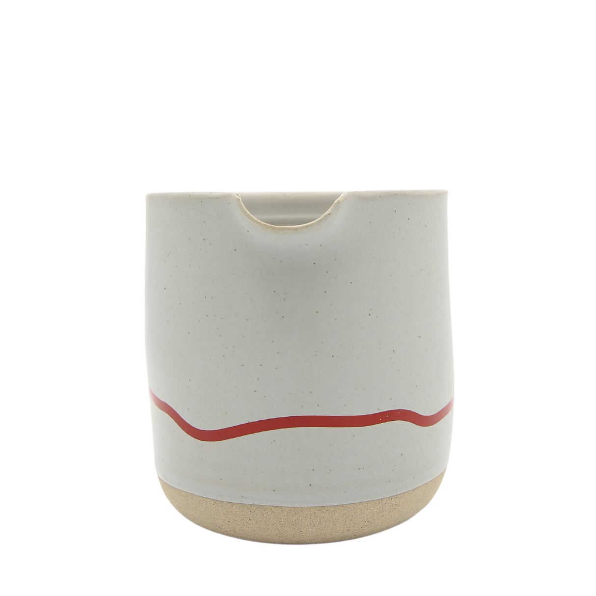 Keith Brymer Jones Studio Collaboration Range - Ceramic Large Mug - Pebble & Red - 400ml - Gift Boxed
