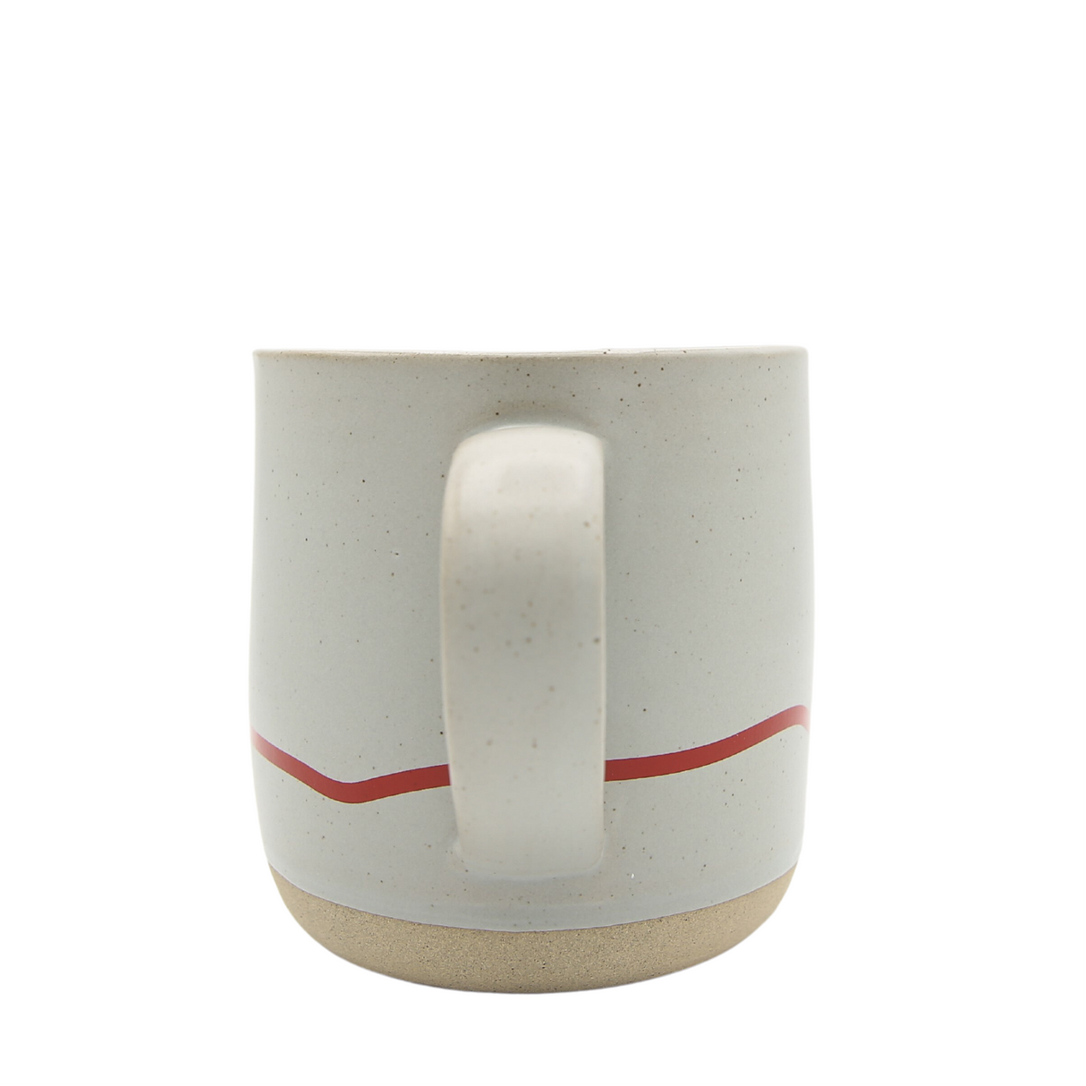 Keith Brymer Jones Studio Collaboration Range - Ceramic Large Mug - Pebble & Red - 400ml - Gift Boxed