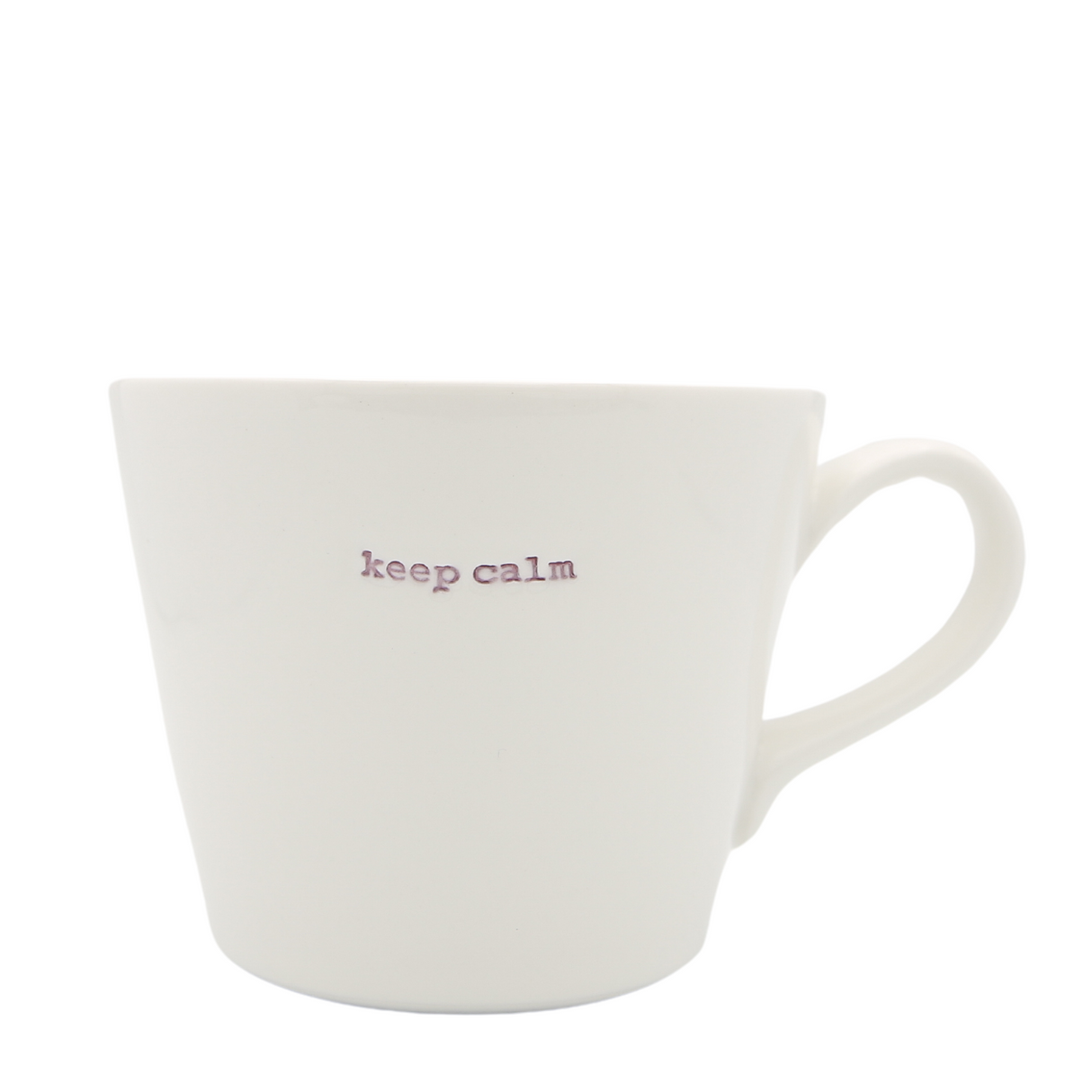 Keith Brymer Jones - Word Range - Standard Ceramic White Mug - keep calm (lilac) - 350ml - Gift Boxed
