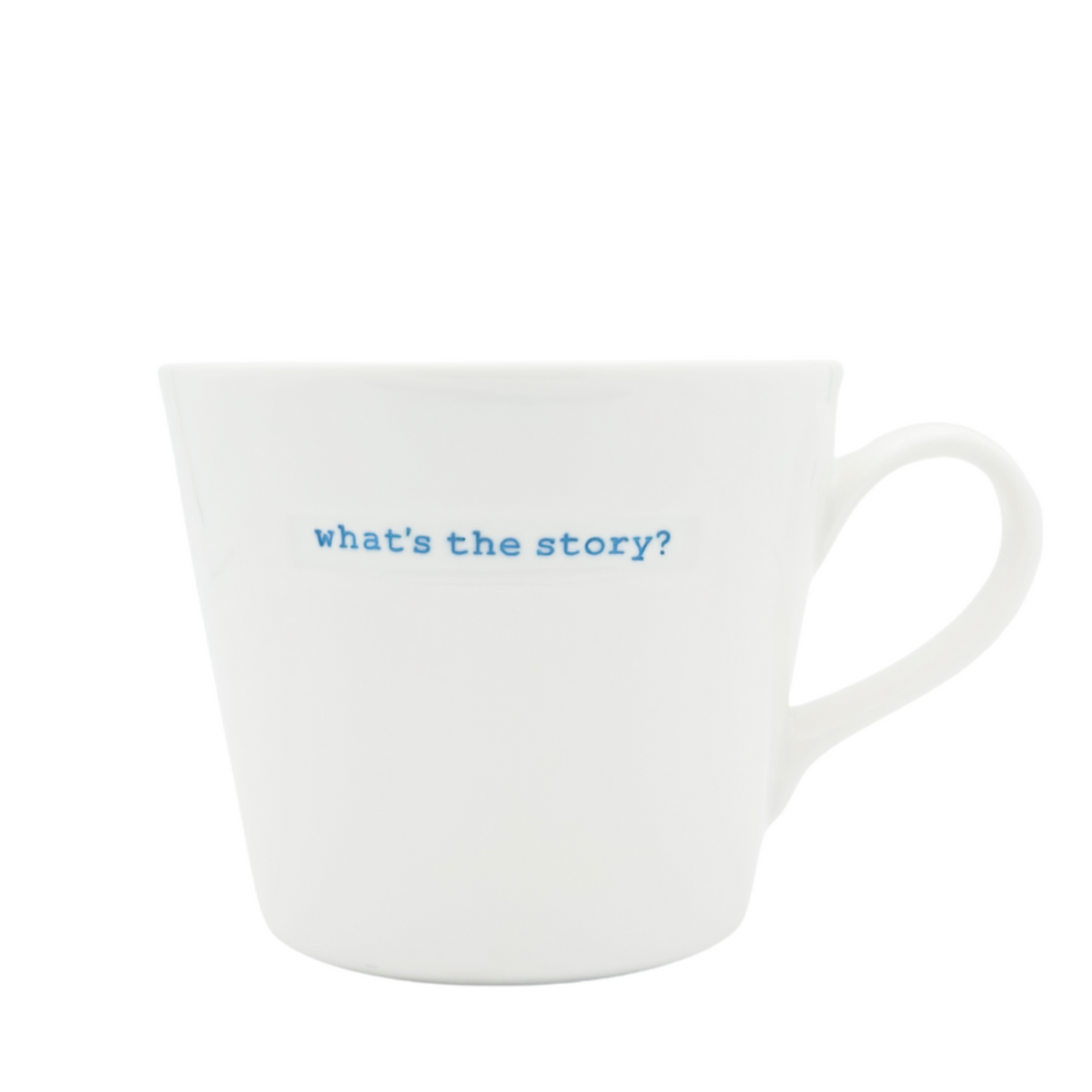 Keith Brymer Jones - Irish Word Range - Standard Ceramic White Mug - what's the story? - 350ml - Gift Boxed