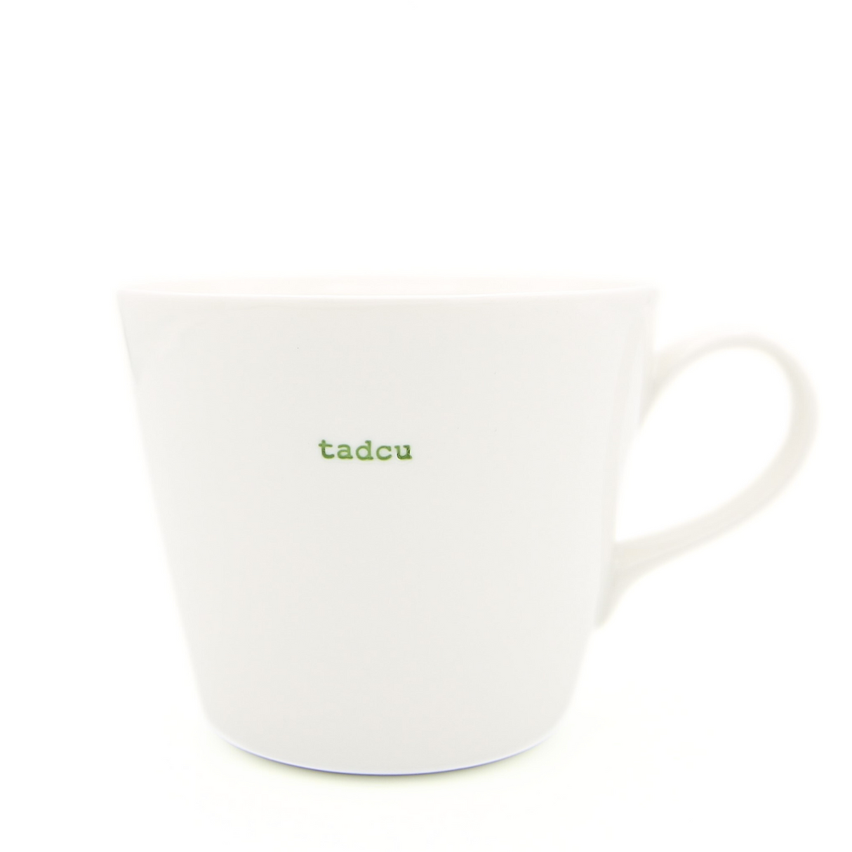 Keith Brymer Jones - Welsh/Cymraeg Word Range - Standard Ceramic White Mug - tadcu (blue) - 350ml - Gift Boxed