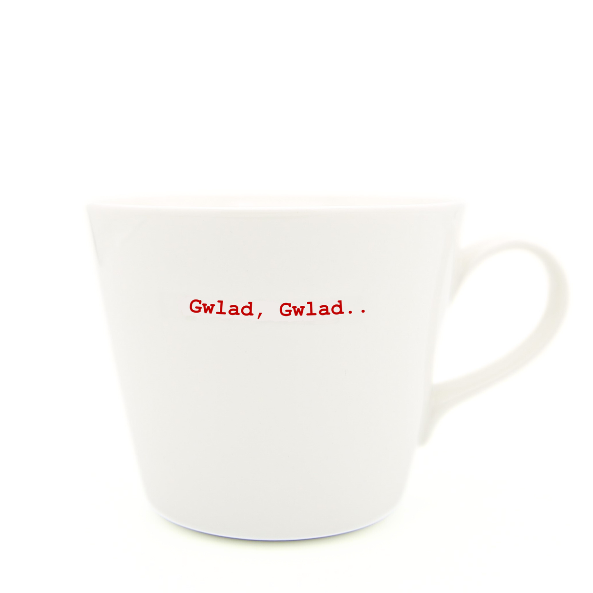 Keith Brymer Jones - Cymraeg\Welsh Word Range - Standard Ceramic White Mug - Gwlad, Gwlad.. - 350ml - Gift Boxed