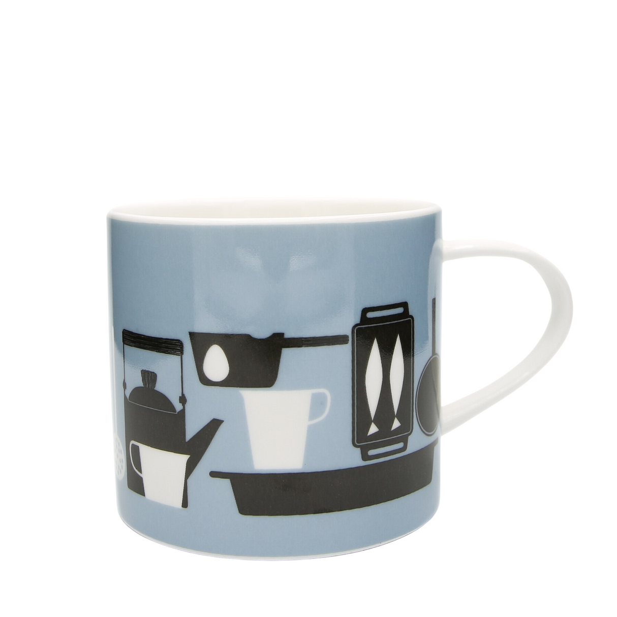 Mini Moderns - Keith Brymer Jones Collaboration Range - Medium Ceramic White Mug - Kitchenalia 4 - 325ml - Gift Boxed