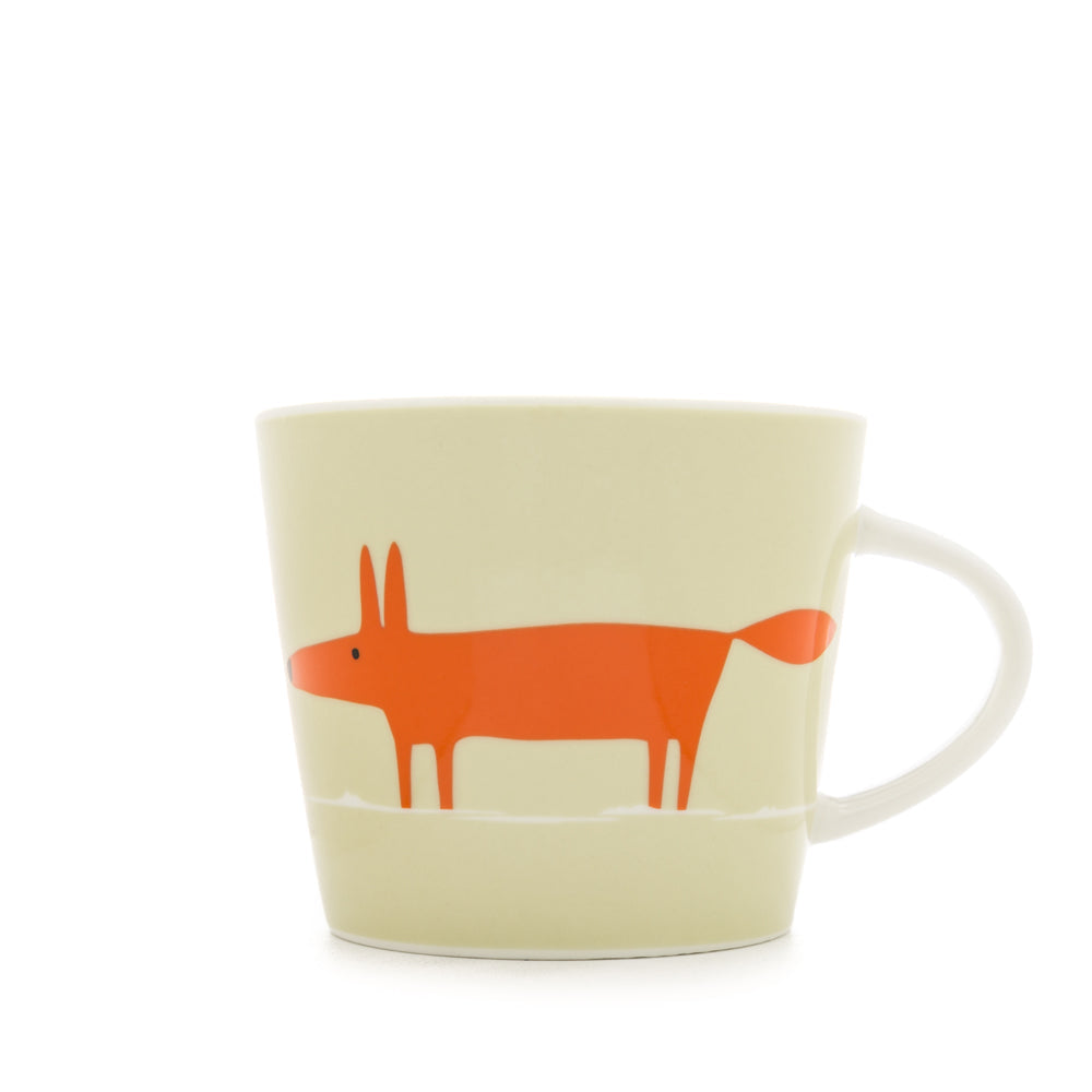 Scion Living - Keith Brymer Jones Collaboration Range - Mr Fox Ceramic Mug - Neutral/Orange - 350ml