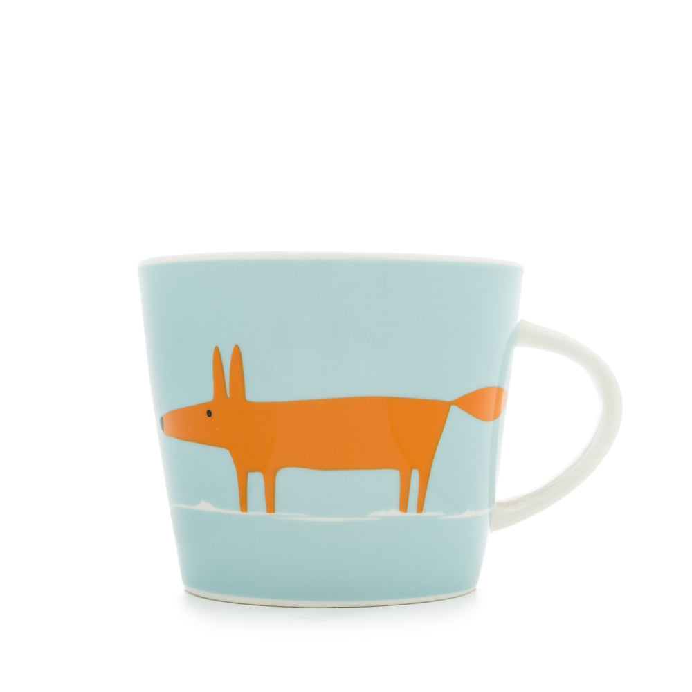 Scion Living - Keith Brymer Jones Collaboration Range - Mr Fox Ceramic Mug - Duckegg/Orange - 350ml
