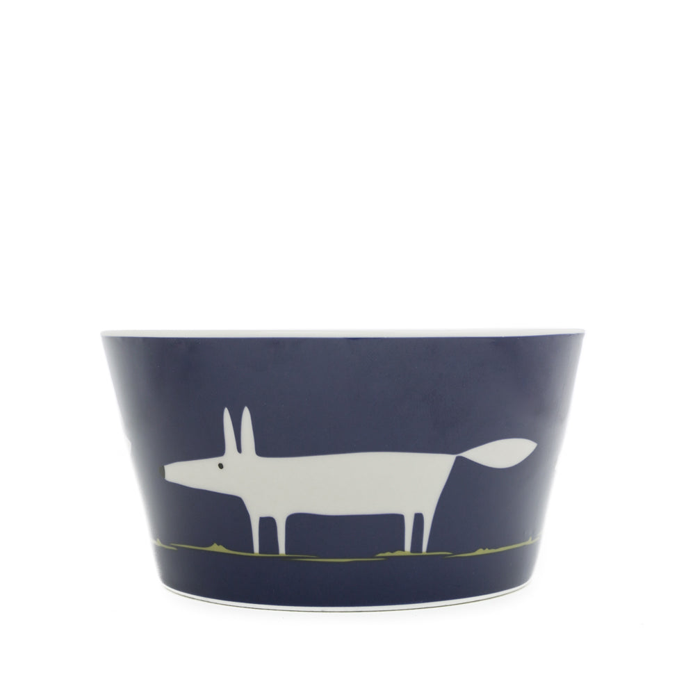 Keith Brymer Jones Collaboration Range - Scion Living Bowl Mr Fox Ceramic Bowl - Indigo - 565ml