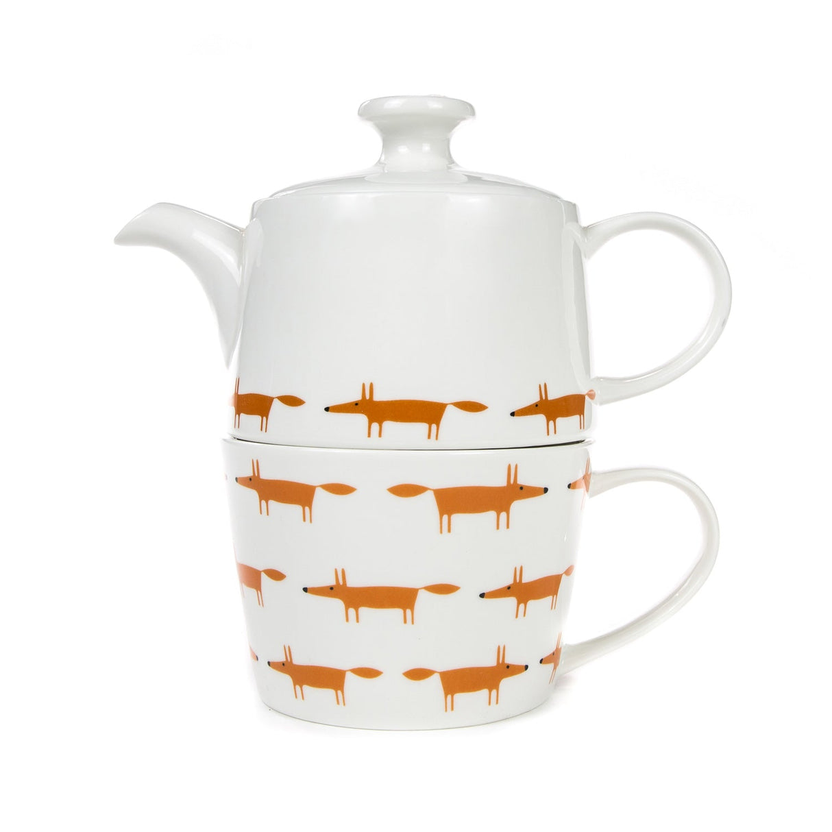 Scion Living Mr Fox - Tea for One - Ceramic & Orange